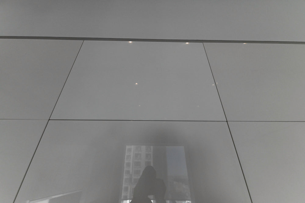 Aran Cucine Modern Glossy White Kitchen with Island, Marble Countertops & Miele Appliances