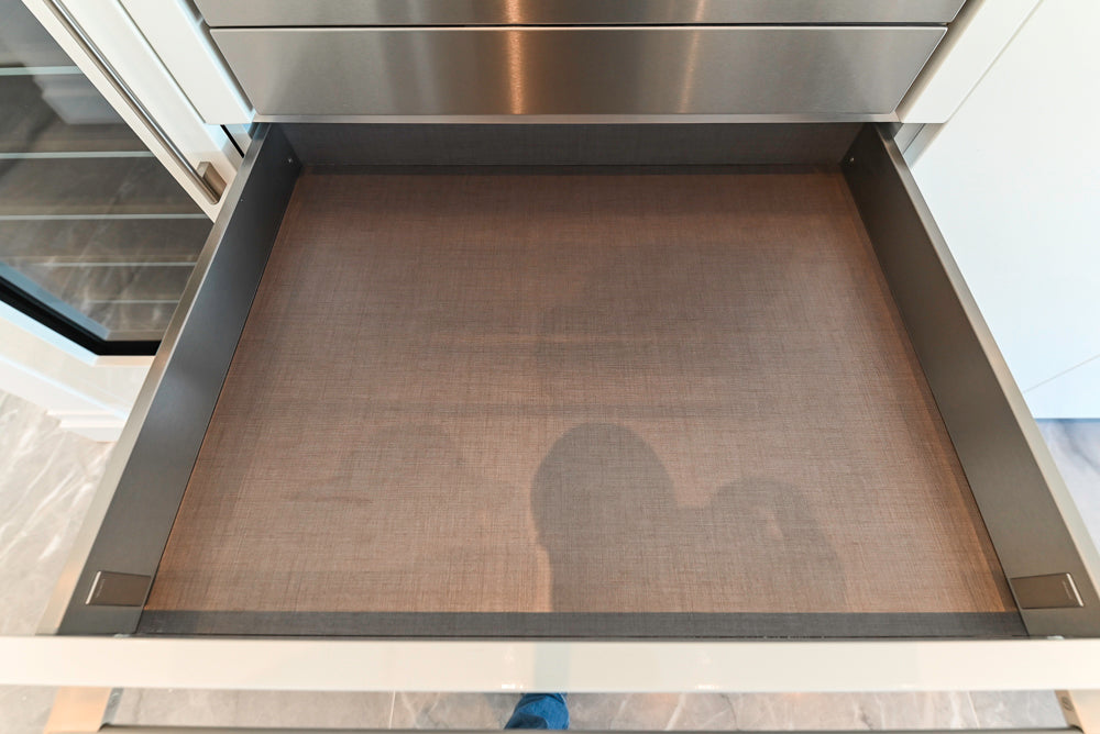 Aran Cucine Modern Glossy White Kitchen with Island, Marble Countertops & Miele Appliances