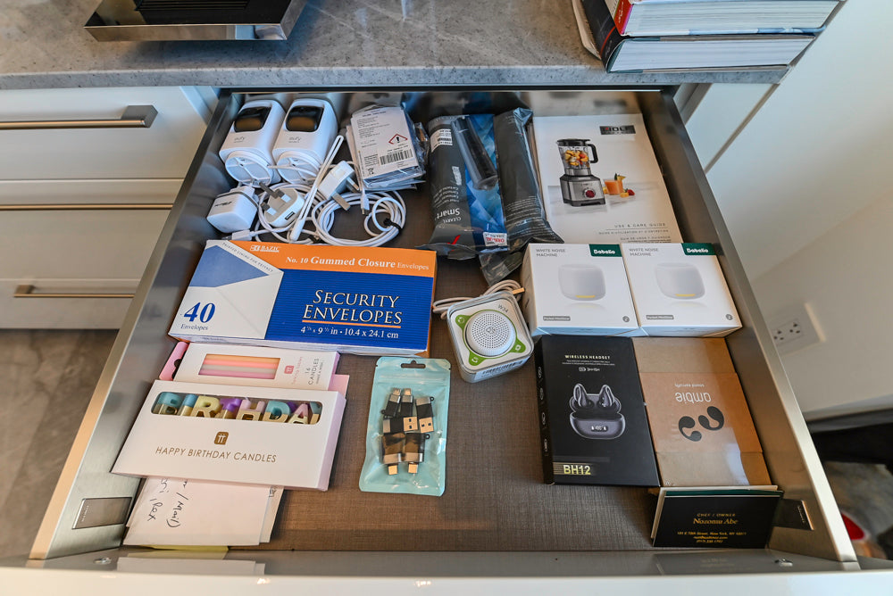 Aran Cucine Modern Glossy White Kitchen with Island, Marble Countertops & Miele Appliances