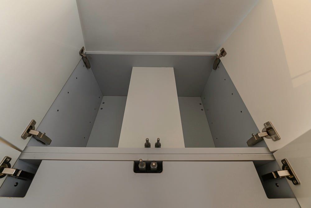 Aran Cucine Modern Glossy White Kitchen with Island, Marble Countertops & Miele Appliances