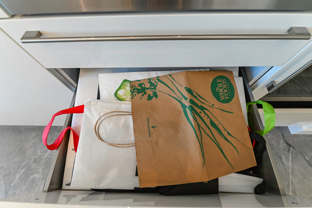 Aran Cucine Modern Glossy White Kitchen with Island, Marble Countertops & Miele Appliances