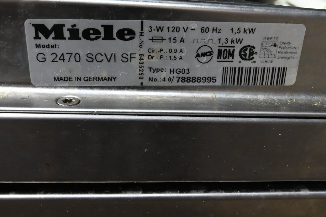 Miele G 2470 SCVi SF 24" Stainless Steel Paneled Dishwasher
