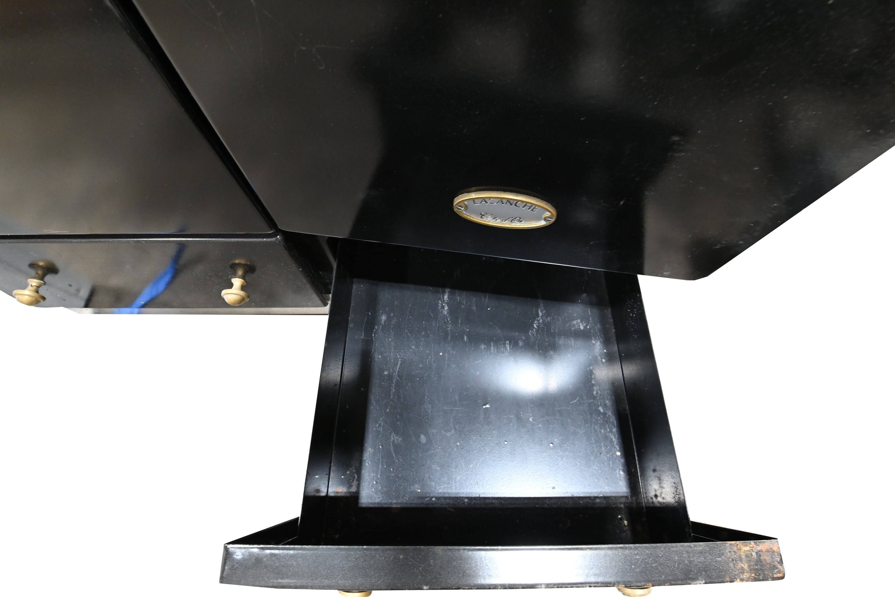 Lacanche Cluny Classic LG1052GE 39 3/8" Black Dual Fuel Range with Brass Gold Accent Hardware