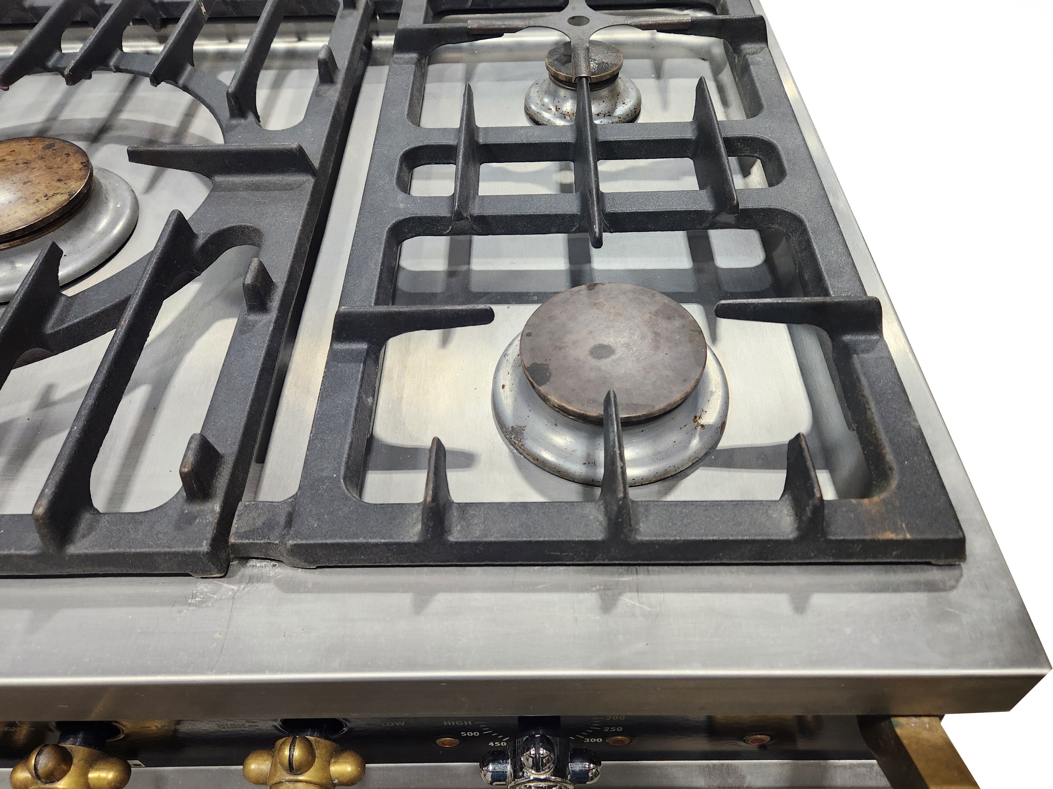 Lacanche Cluny LG1052GE 39 3/8" Black Dual Fuel Range with Brass Gold Accent Hardware