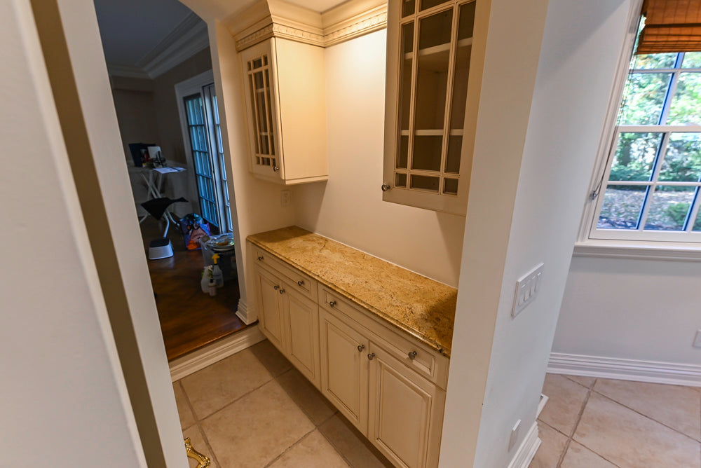 Superior Woodcraft Traditional Cream Kitchen with Island & Butler's Pantry