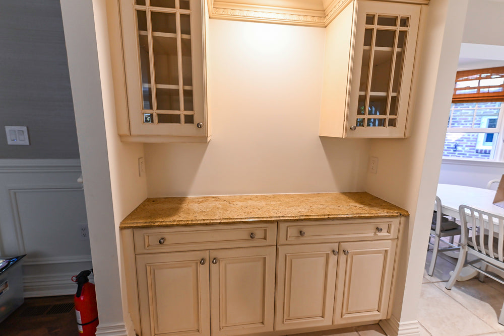 Superior Woodcraft Traditional Cream Kitchen with Island & Butler's Pantry
