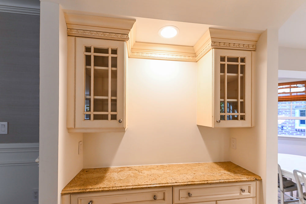 Superior Woodcraft Traditional Cream Kitchen with Island & Butler's Pantry