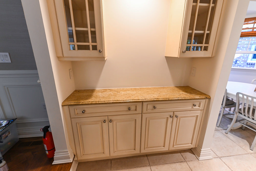 Superior Woodcraft Traditional Cream Kitchen with Island & Butler's Pantry