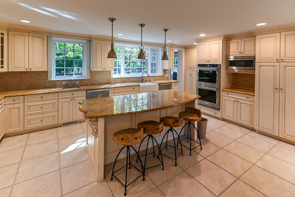 Superior Woodcraft Traditional Cream Kitchen with Island & Butler's Pantry