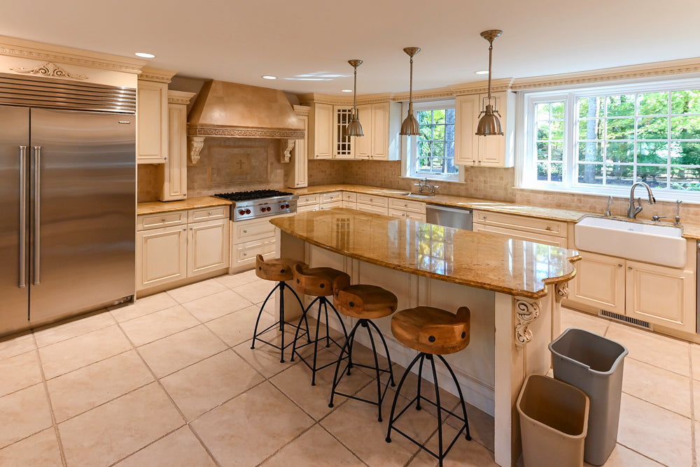 Superior Woodcraft Traditional Cream Kitchen with Island & Butler's Pantry