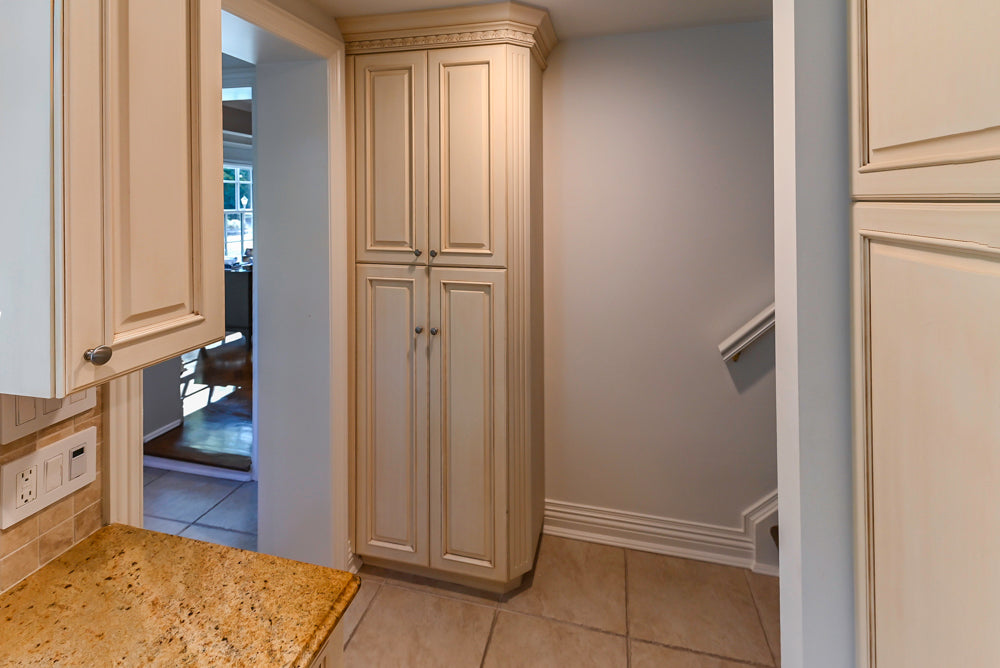Superior Woodcraft Traditional Cream Kitchen with Island & Butler's Pantry