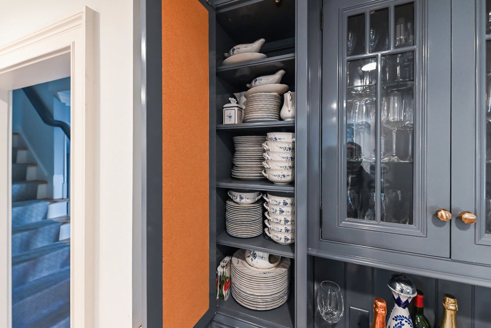 Traditional White Kitchen with Island, Appliances and Marble Countertops