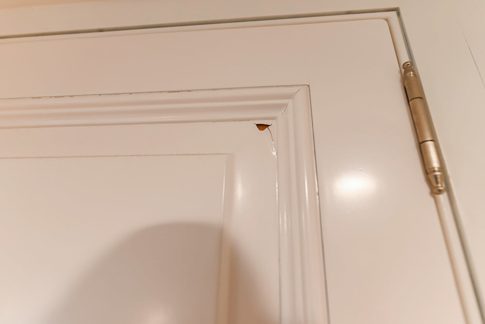Traditional White Kitchen with Island, Appliances and Marble Countertops