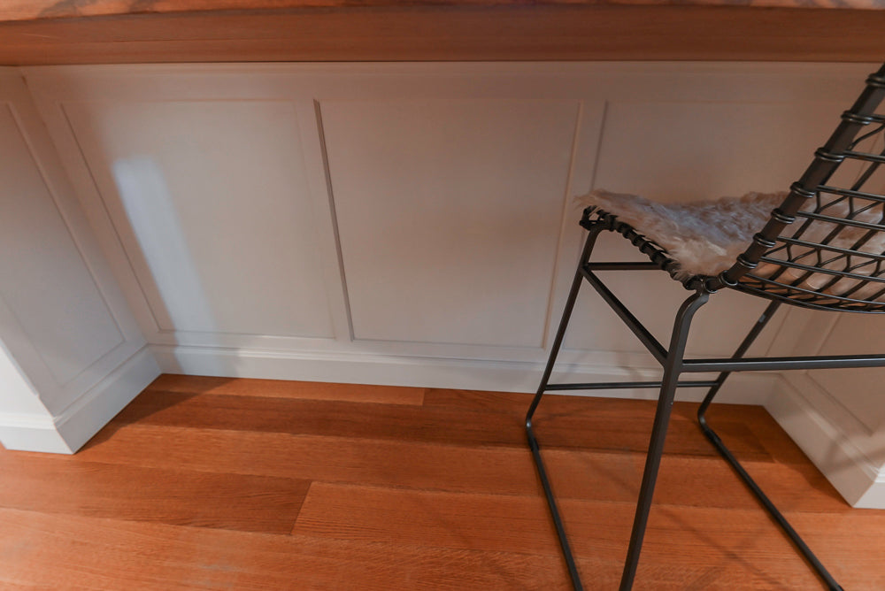 Traditional Large White Kitchen with Island, Desk Area & Appliances
