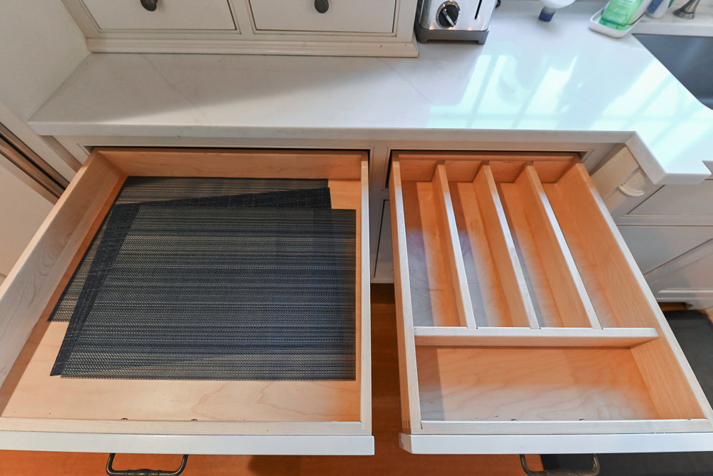 Traditional Large White Kitchen with Island, Desk Area & Appliances