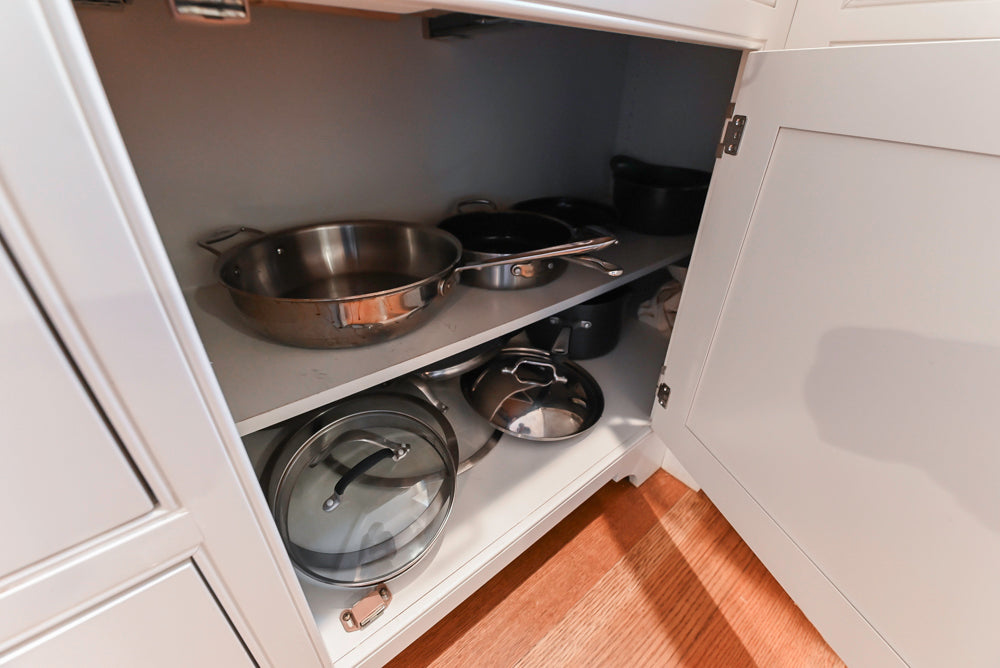 Traditional Large White Kitchen with Island, Desk Area & Appliances