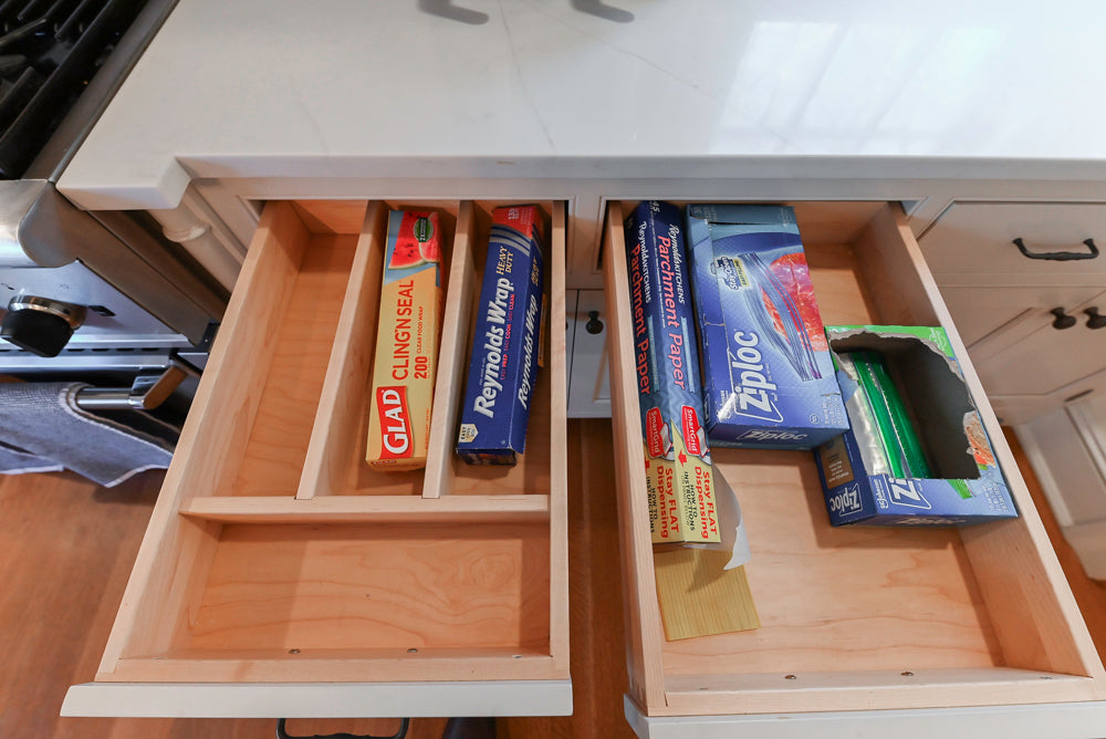 Traditional Large White Kitchen with Island, Desk Area & Appliances