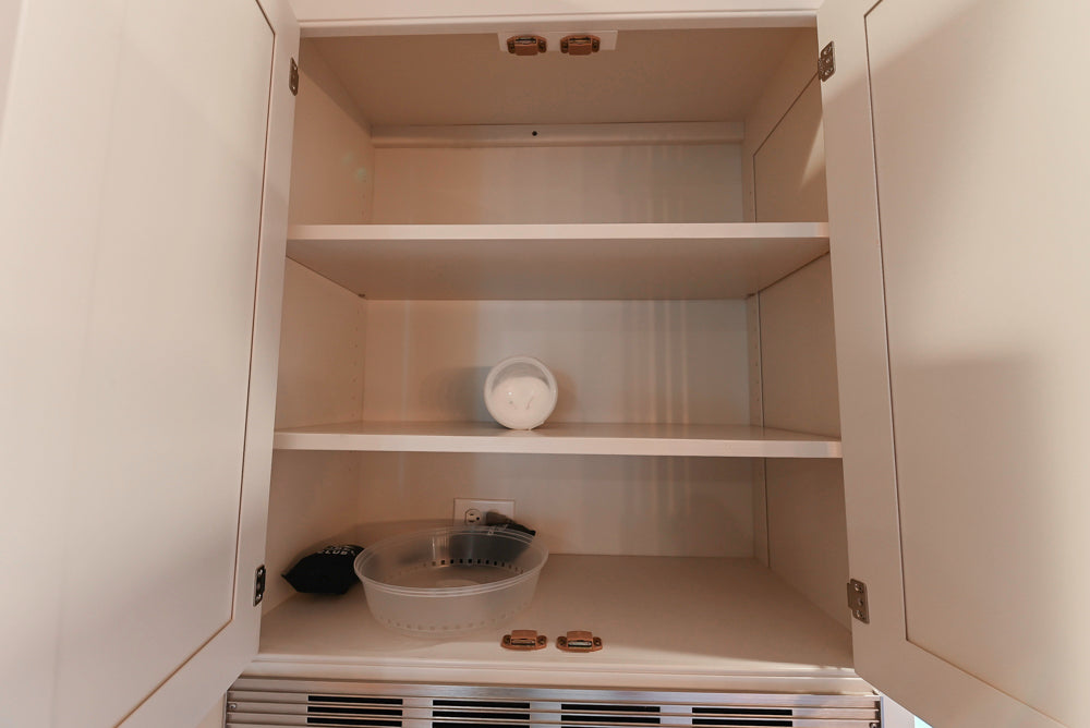 Traditional Large White Kitchen with Island, Desk Area & Appliances