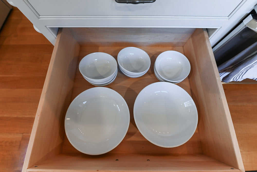 Traditional Large White Kitchen with Island, Desk Area & Appliances