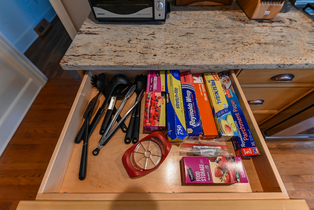 Traditional Light Brown Kitchen with Island, Appliances & Breakfast Area