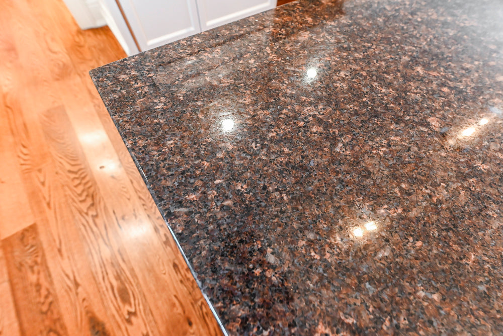 Traditional White Kitchen with Chestnut Brown Island, Desk Area & Appliances