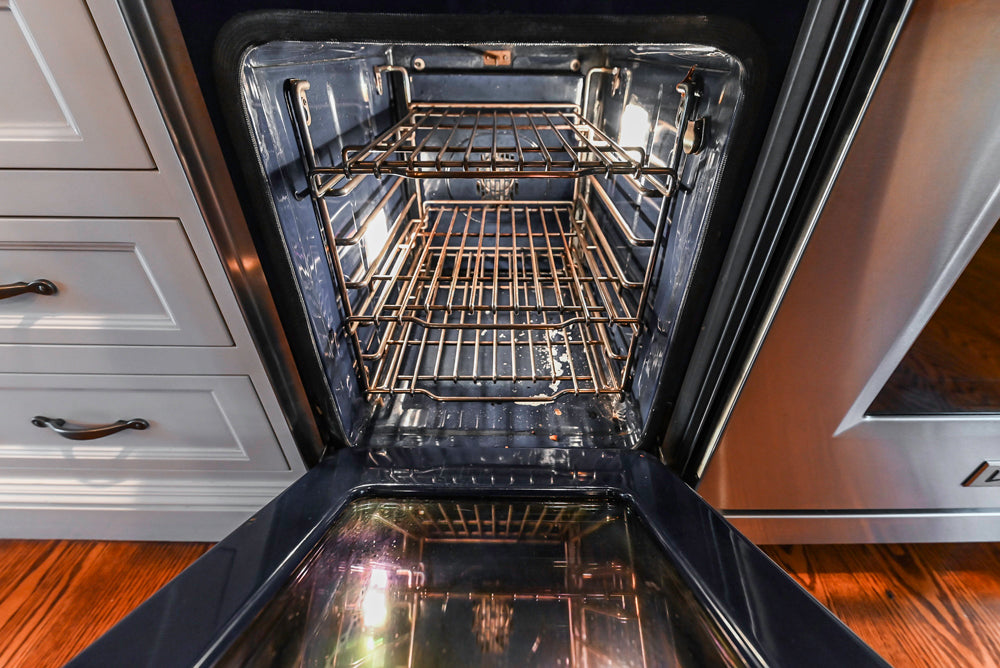 Traditional White Kitchen with Chestnut Brown Island, Desk Area & Appliances