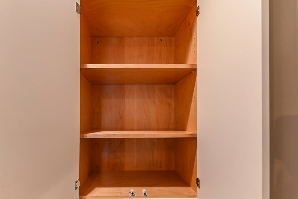 Traditional White Kitchen with Chestnut Brown Island, Desk Area & Appliances