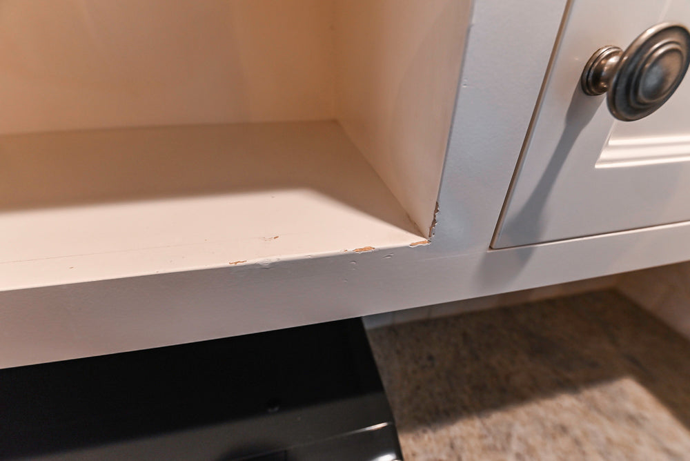 Traditional White Kitchen with Chestnut Brown Island, Desk Area & Appliances