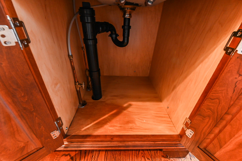 Traditional White Kitchen with Chestnut Brown Island, Desk Area & Appliances