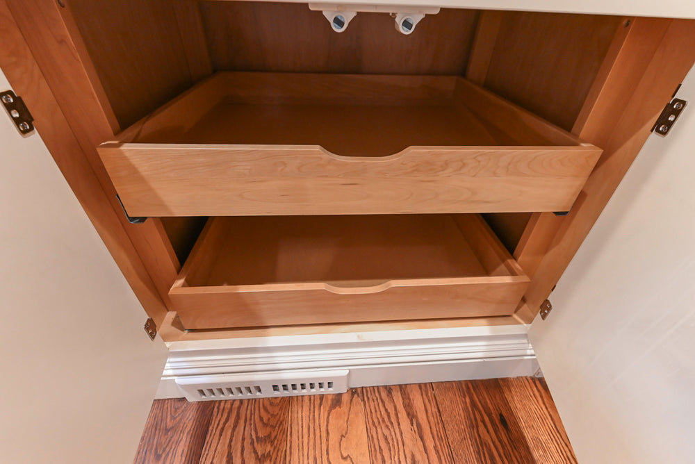 Traditional White Butler's Pantry with Granite Countertops