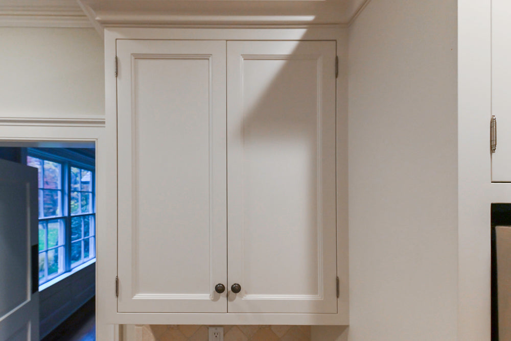 Traditional White Butler's Pantry with Granite Countertops