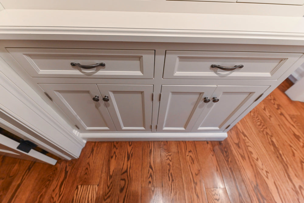 Traditional White Butler's Pantry with Granite Countertops