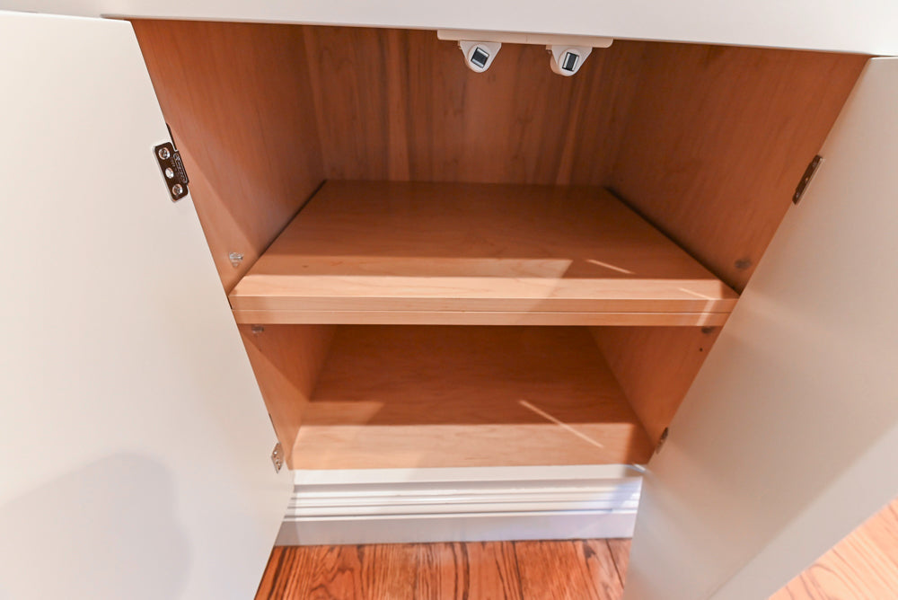 Traditional White Butler's Pantry with Granite Countertops