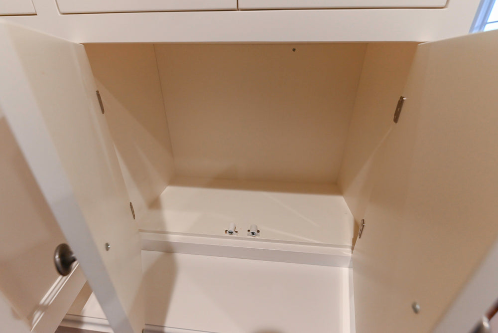 Traditional White Butler's Pantry with Granite Countertops