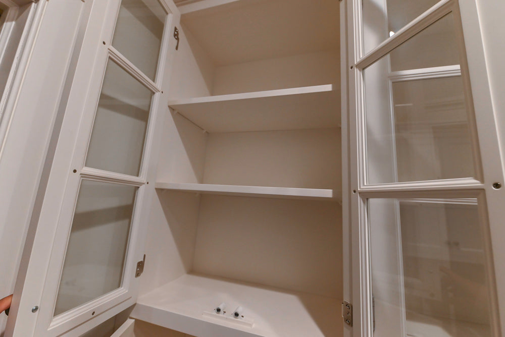 Traditional White Butler's Pantry with Granite Countertops