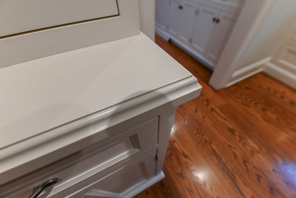 Traditional White Butler's Pantry with Granite Countertops