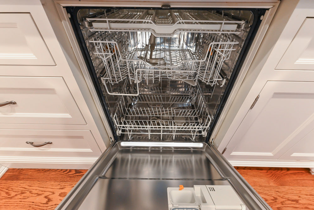 Traditional White Butler's Pantry with Light Granite Countertops