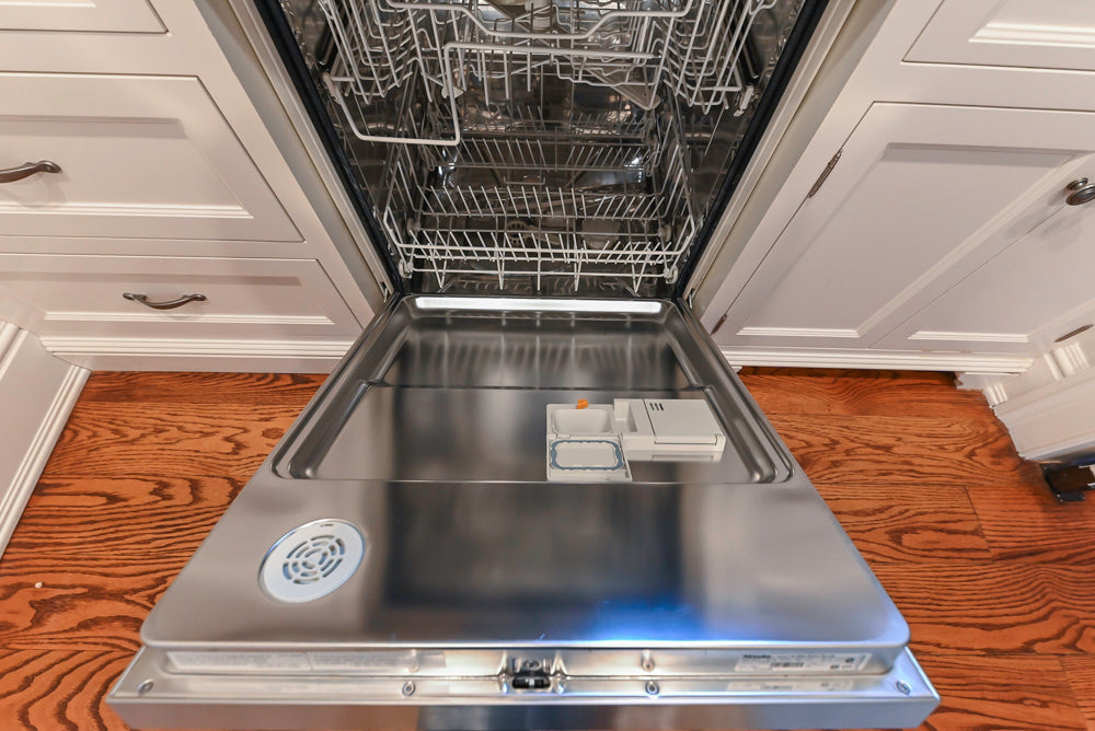 Traditional White Butler's Pantry with Light Granite Countertops