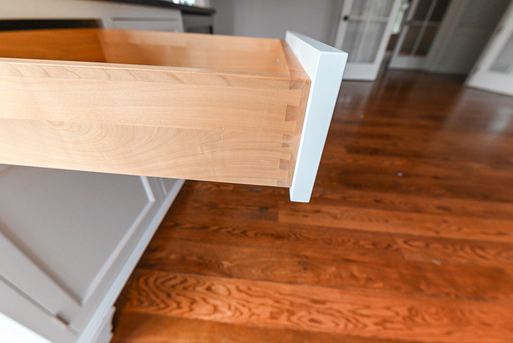 Traditional White Wet Bar Area with Black Granite Countertops