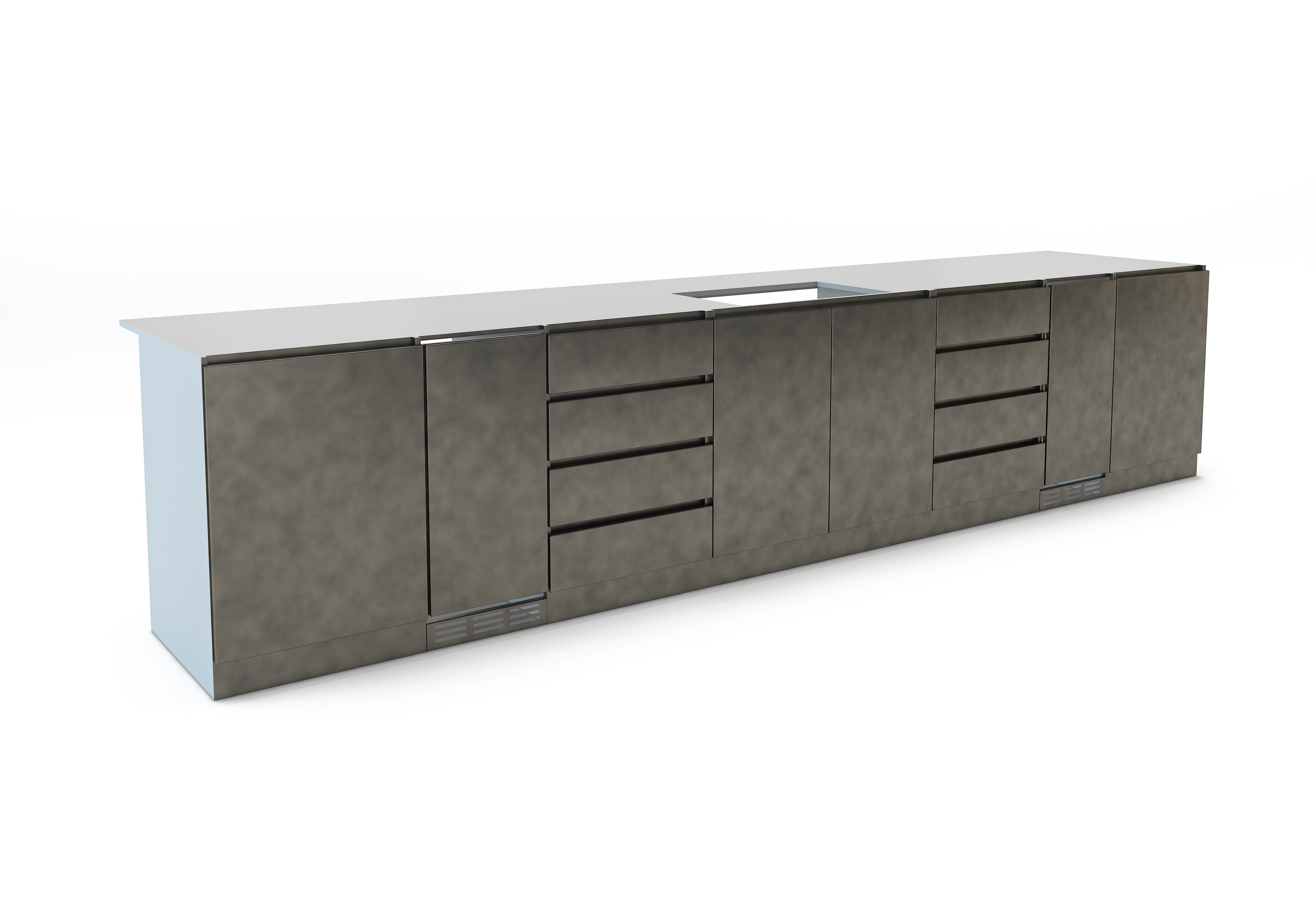 Arditi Collection Modern Brown Washed Wet Bar