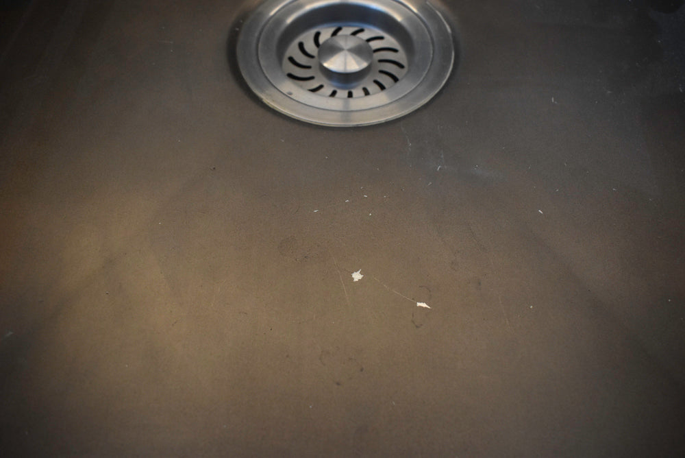 Arditi Collection Modern Brown Washed Wet Bar with Metal Countertop