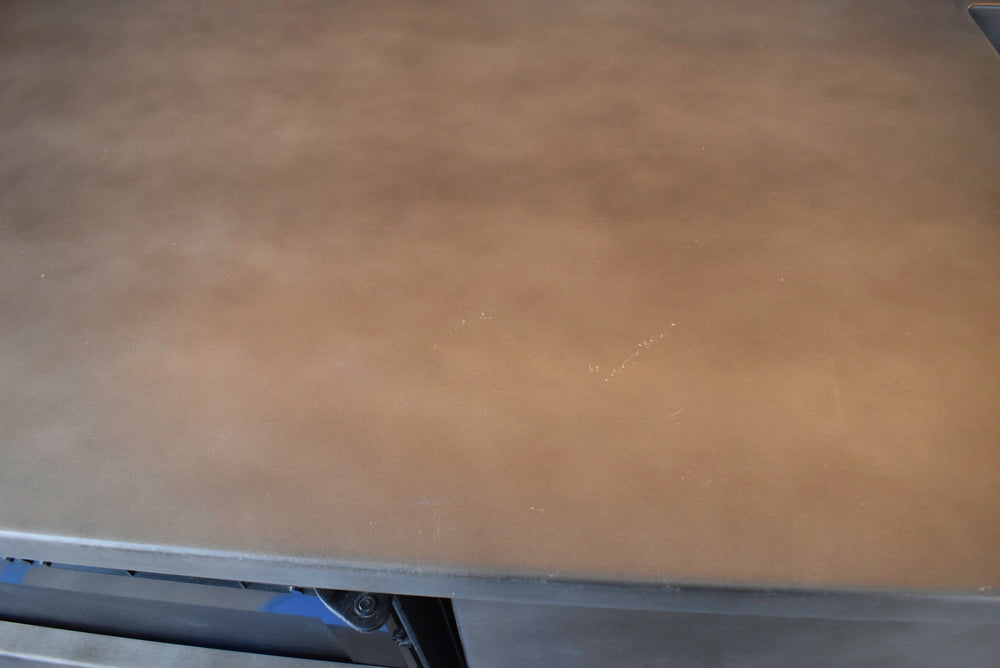 Arditi Collection Modern Brown Washed Wet Bar with Metal Countertop