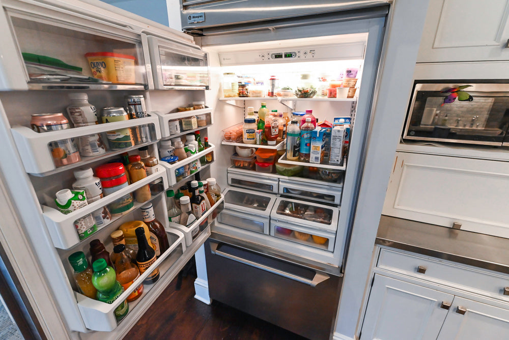 Craft-Maid Custom Cabinetry Traditional White Kitchen with Grey Island and Appliances