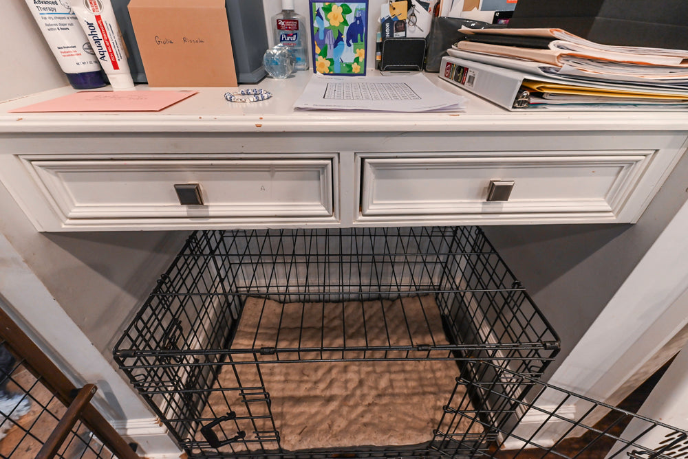 Craft-Maid Custom Cabinetry Traditional White Kitchen with Grey Island and Appliances