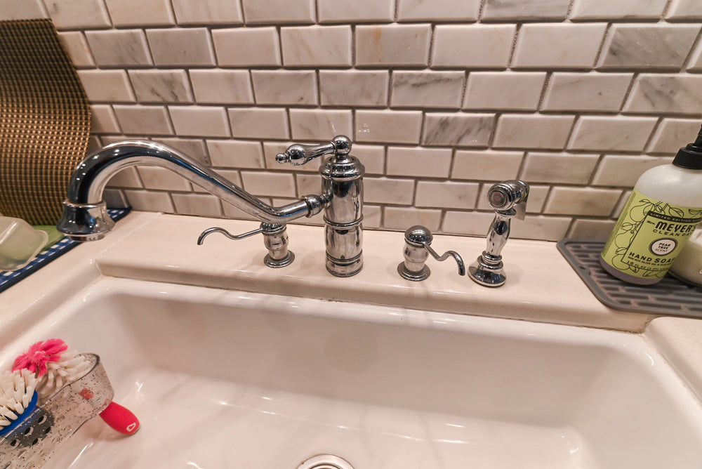 Craft-Maid Custom Cabinetry Traditional White Kitchen with Grey Island and Appliances