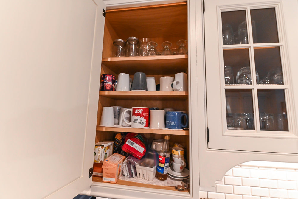 Craft-Maid Custom Cabinetry Traditional White Kitchen with Grey Island and Appliances