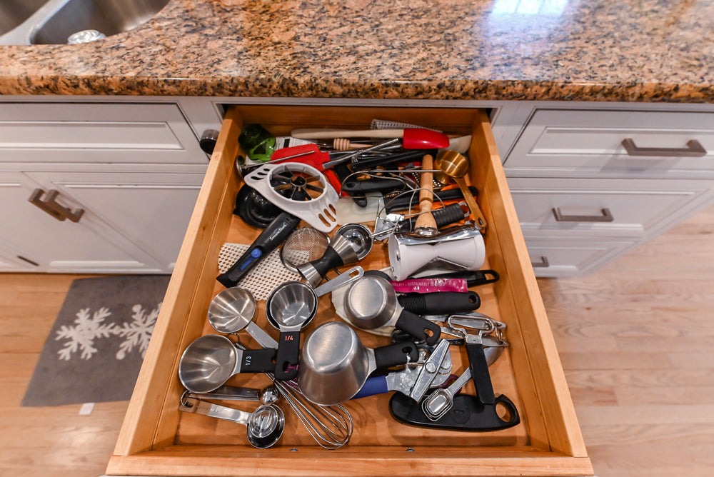 Traditional White Kitchen with Island, Granite Countertops & High-End Appliances