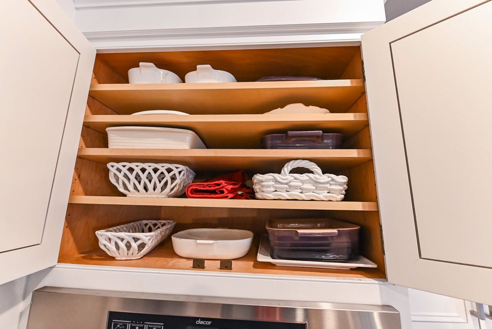 Traditional White Kitchen with Island, Granite Countertops & High-End Appliances