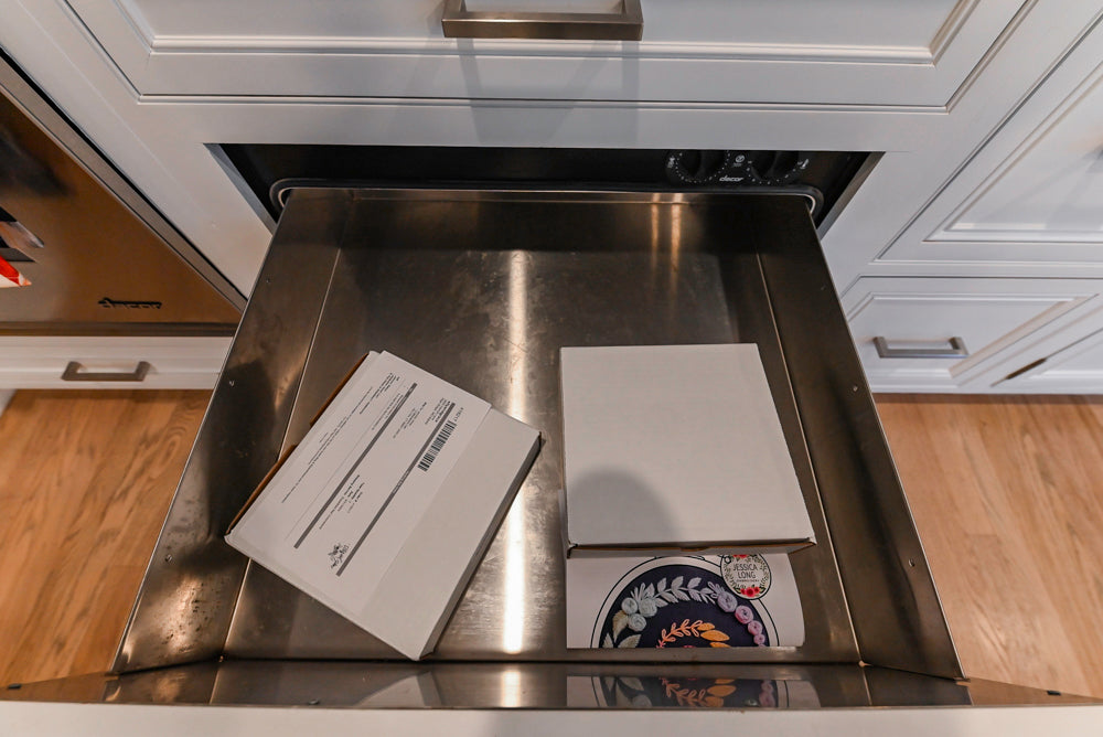 Traditional White Kitchen with Island, Granite Countertops & High-End Appliances