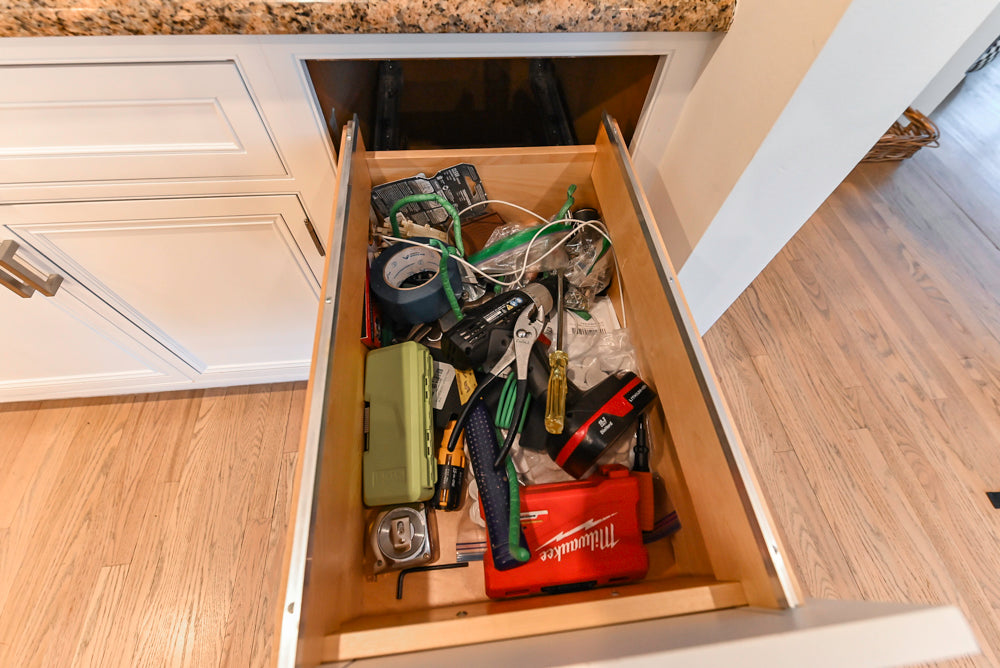 Traditional White Kitchen with Island, Granite Countertops & High-End Appliances